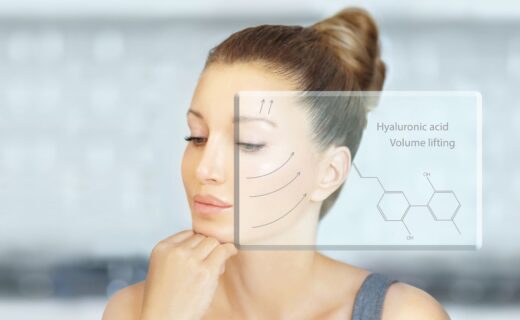 a woman using Hyaluronic Masks